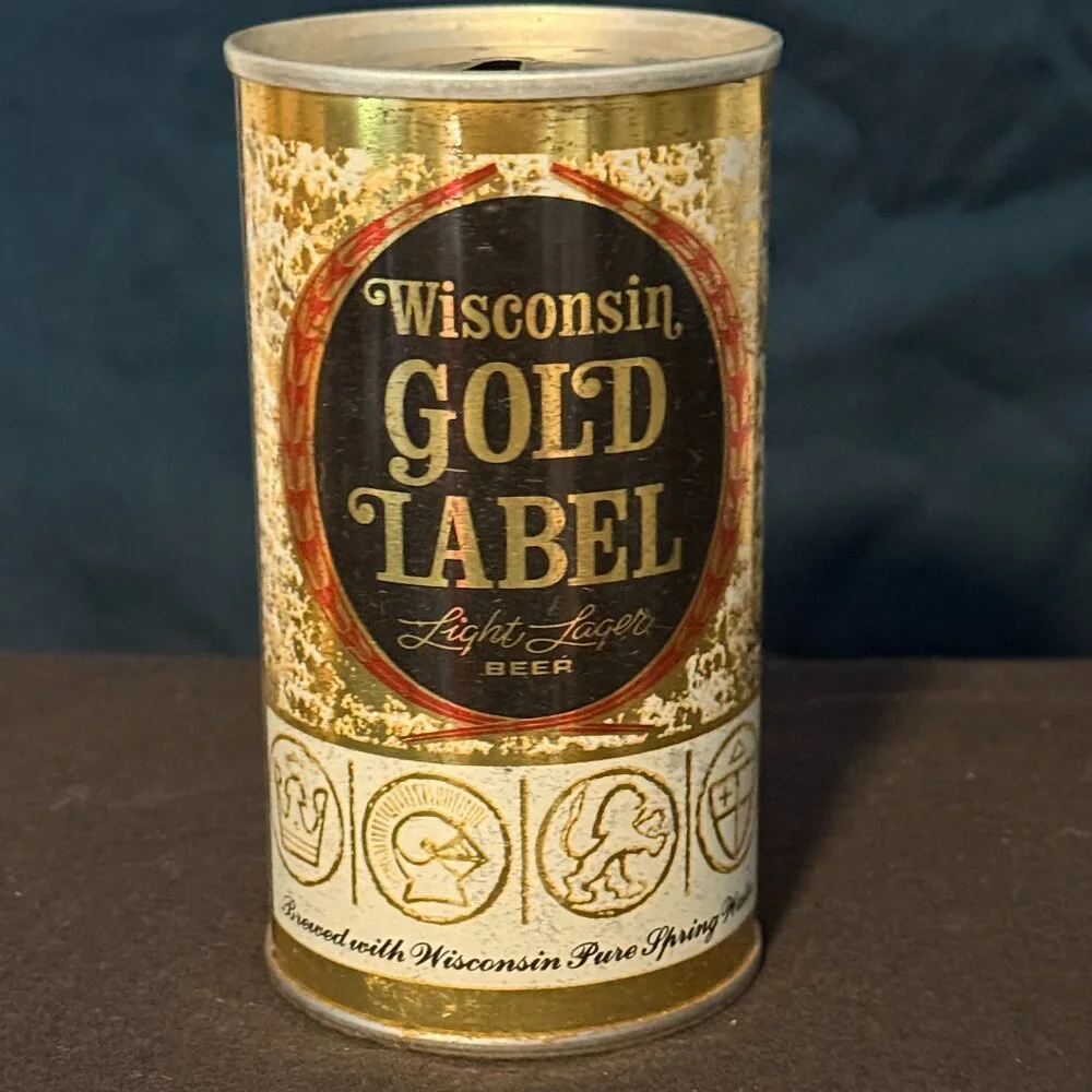 Wisconsin Gold Label Light Lager Vintage beer can